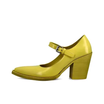 PRADA Chunky Heel High Heels Women's Yellow