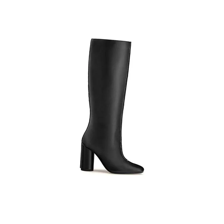 HERMES DRESSAGE Knee-High Boots 9.5cm Women's Black-1