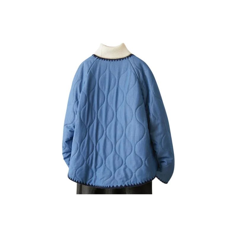 IHIMI Puffer Jacket Women's Denim Blue-2