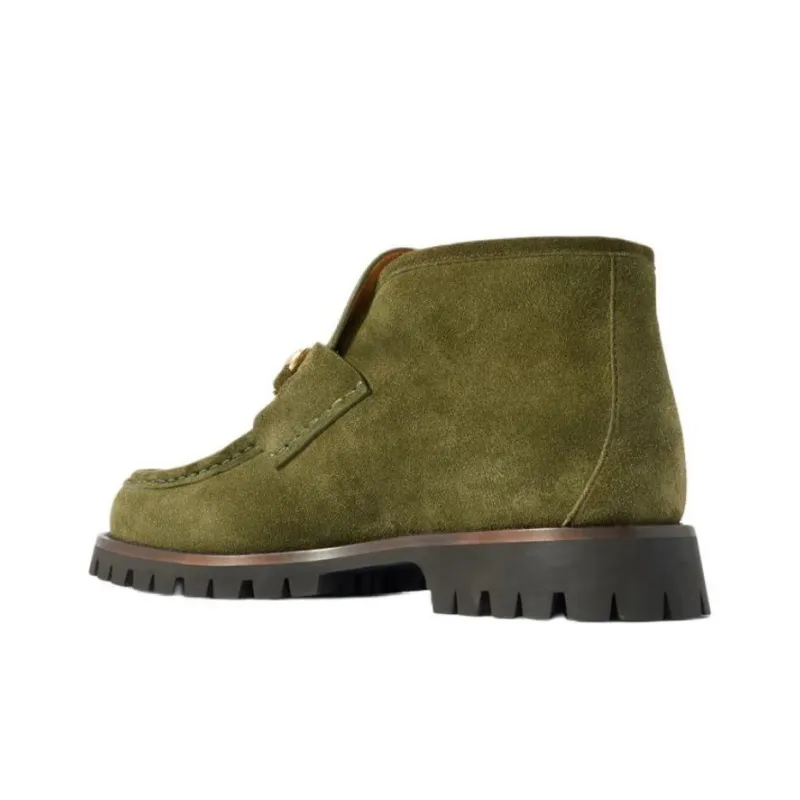 GUCCI Sylke Ankle Boots Women's Green-2