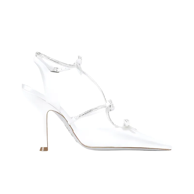 RENE CAOVILLA Slim Heel High Heels 10.5cm Women's White-1