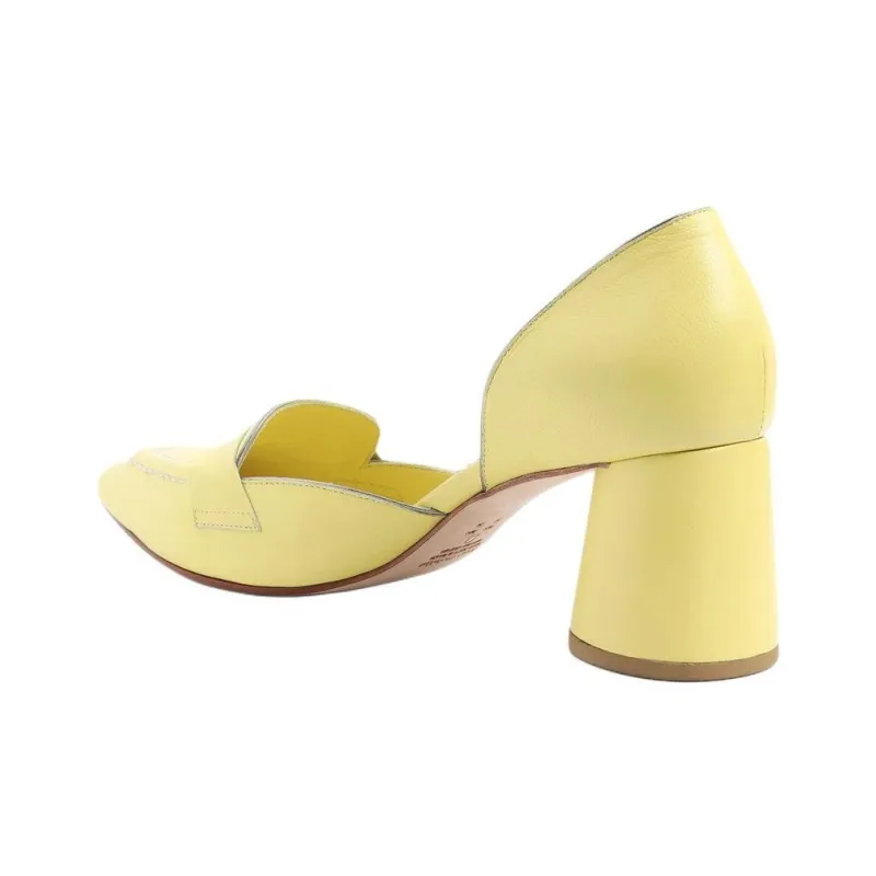 Sarah Chofakian Peggy Chunky Heel High Heels Women's Yellow-3