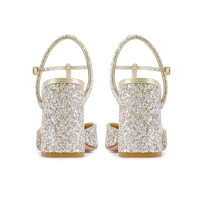 Sophia Webster Chunky Heel High Heels 8.5cm Women's Gold-4