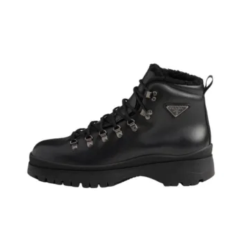 PRADA Brixxen Ankle Length Outdoor Boots 4cm Men's Black