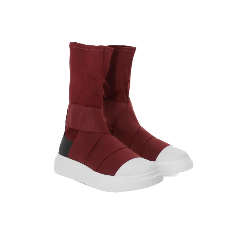 FESSURA Edge Midmask Ankle Boots 4cm Women's Red-2