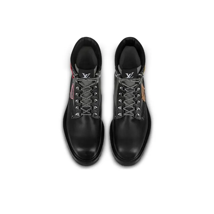 LOUIS VUITTON Oberkampf Short Outdoor Shoes Men's Black-4