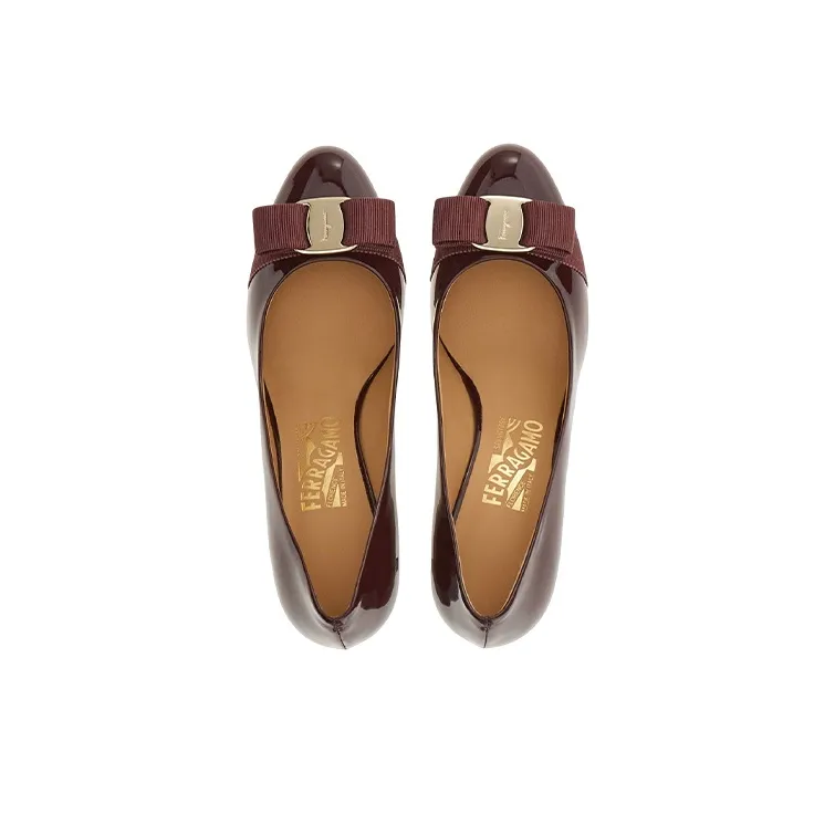 FERRAGAMO Vara 70mm Bow-detail Pumps-2