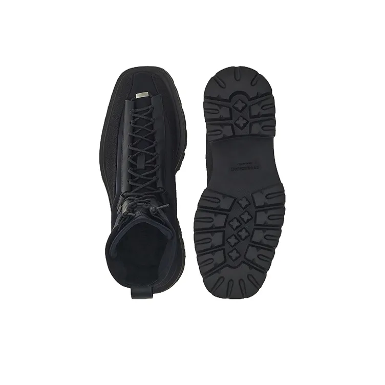 FERRAGAMO Abrasion Resistant Short Outdoor Boots Men's Black-5