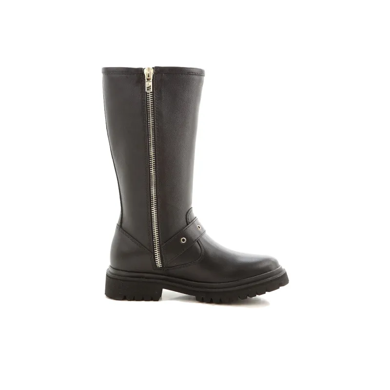 VERSACE JEANS Leather Rodeo Boots Black Women's-1