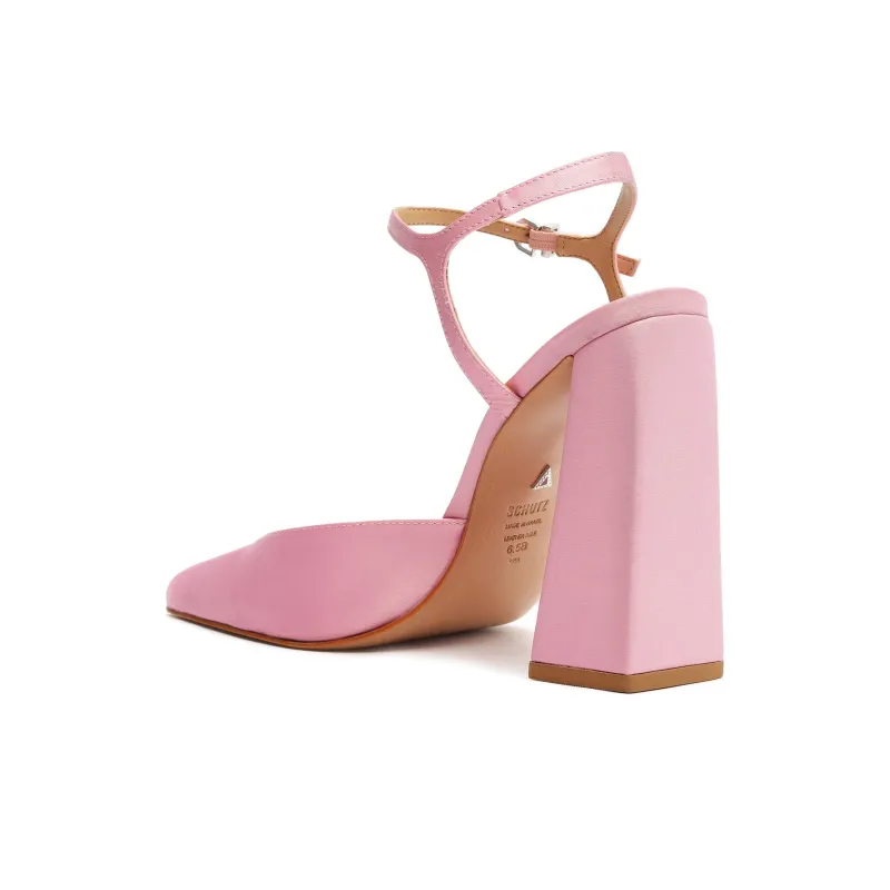 Schutz Rylie Spool Heel High Heels 10.8cm Women's Pink-3