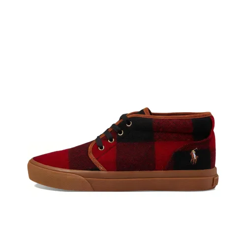 Polo Ralph Lauren Checked Mid-Top Sneakers