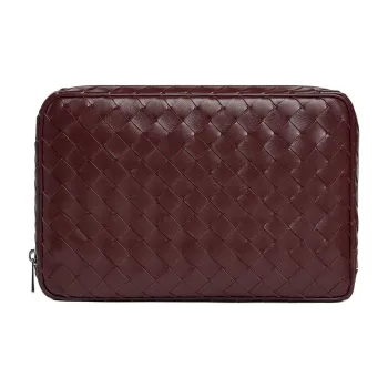 Bottega Veneta Intrecciato Calfskin Storage Bag Tubas Men's Madder Brown