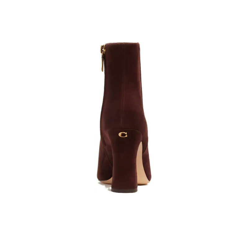 COACH Carter Ankle Boots 8cm Women's Brown-3