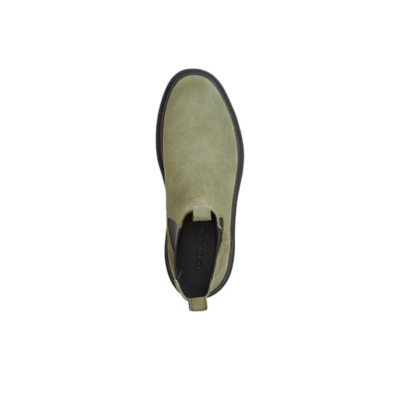 COACH Colson Short Chelsea Boots 4cm Men's Army Green-4
