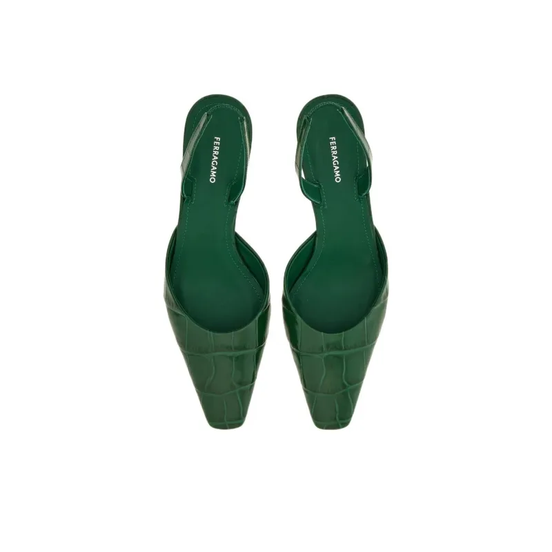 FERRAGAMO 40mm Cage-heel Slingback Pumps-3