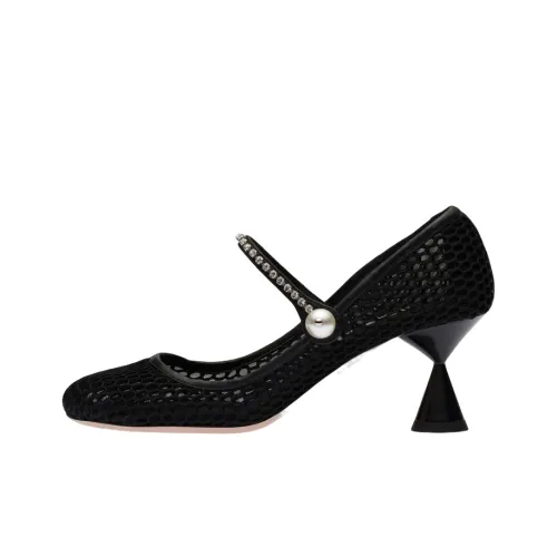 MIU MIU Cone Heel High Heels 6.5cm Women's Black