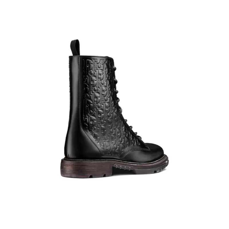 DIOR Explorer 2 Boots Black DIOR Oblique Embossed-4