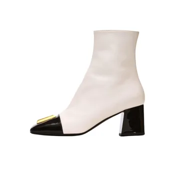 BALMAIN Edna 70mm Two tone Ankle Boots Women's