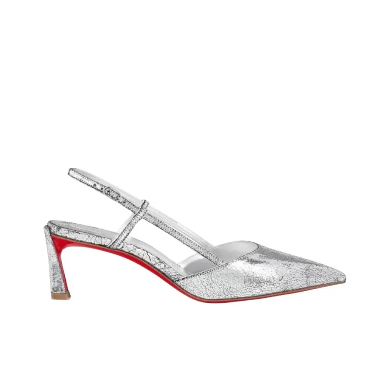 CL LUBOTING Slim Heel High Heels 5.5cm Women's Silver-1