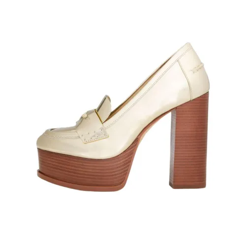 MICHAEL KORS Eden Chunky Heel High Heels 12cm Women's Light Gold