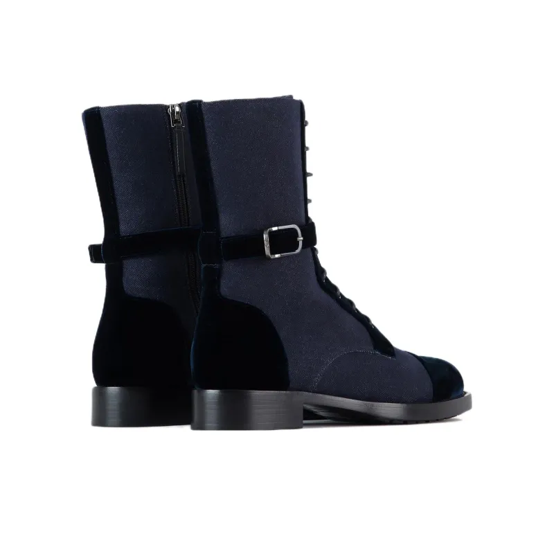 EMPORIO ARMANI Ankle Boots Women's Blue Black-3