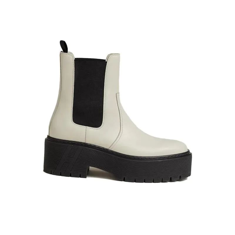 HERMES Harrow Short Chelsea Boots Women's Beige-1