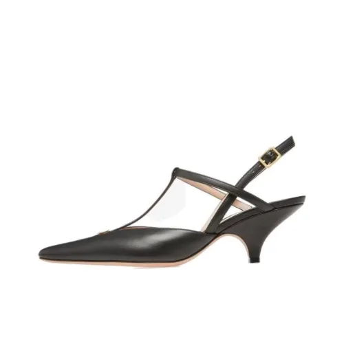black pointed slingbacks