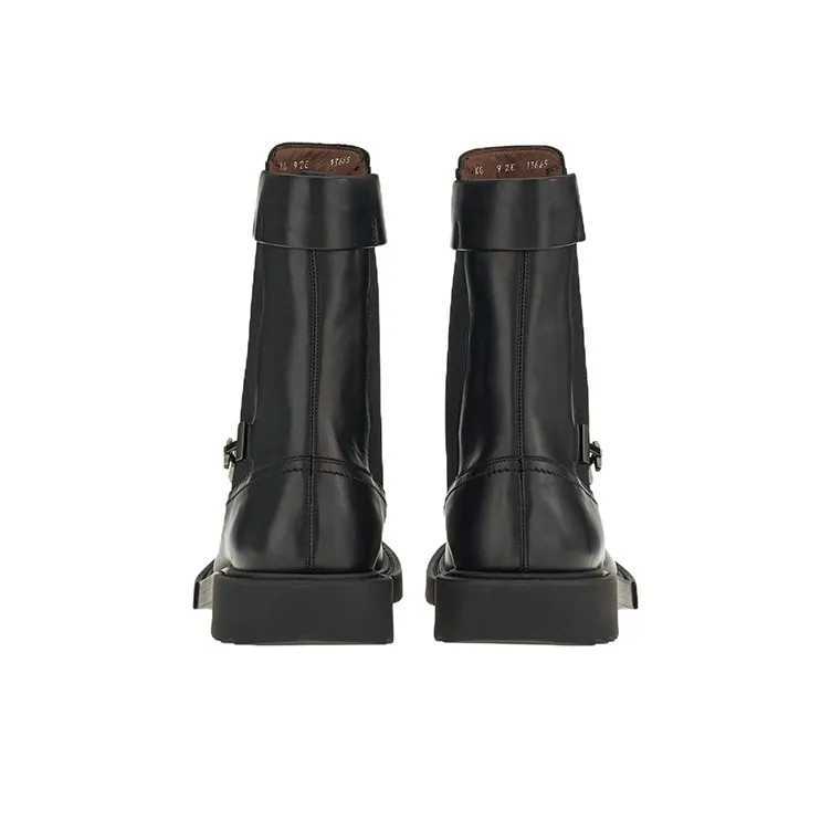 FERRAGAMO GANCINI Ankle Boots Men's Black-5