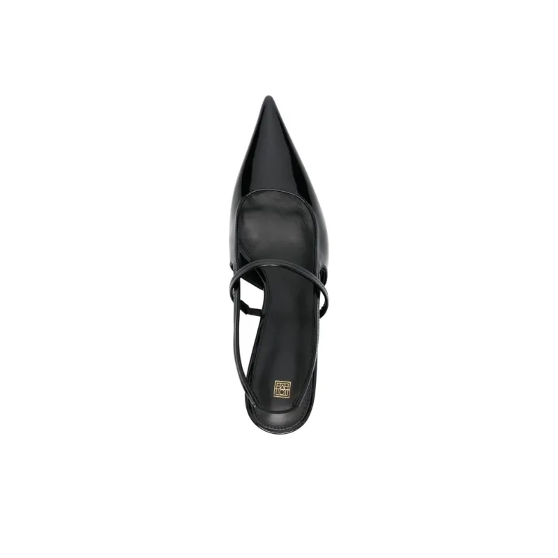 TOTEME Sharp Spool Heel High Heels 5cm Women's Black-4