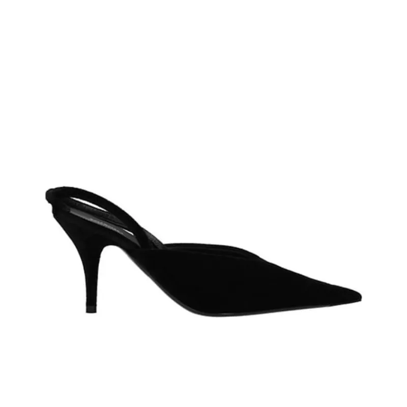 Balenciaga Wrap-toe Slippers Women's Black-1