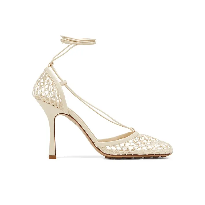 Bottega Veneta Stretch Slim Heel High Heels 9cm Women's Fabric Color-1
