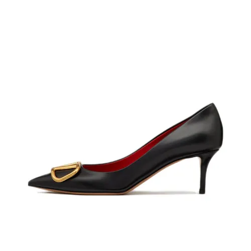 Valentino VLogo Signature Slim Heel High Heels 6cm Women's Black