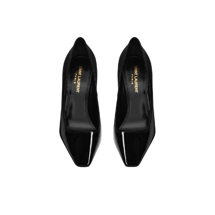 SAINT LAURENT Anja Slim Heel High Heels 11cm Women's Black-3