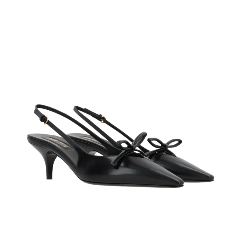 MIU MIU Slim Heel High Heels Women's Black-2