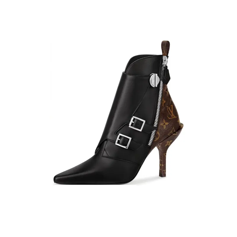 LOUIS VUITTON Janet Ankle Boots Women's Black-0