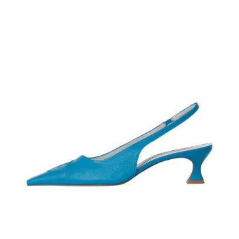 Open Yy Chunky Heel High Heels 4.5cm Women's Blue
