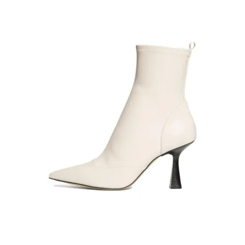 MICHAEL KORS Clara Ankle Boots 8cm Women's Milk White