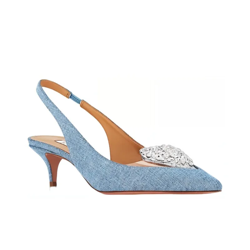AQUAZZURA Slim Heel High Heels 4.5cm Women's Blue-2
