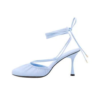 STUDIO AMELIA Ronde Slim Heel High Heels 9cm Women's Blue