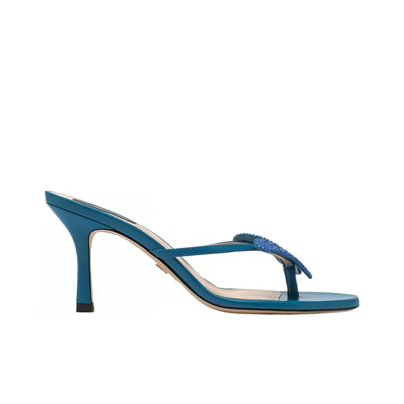 Blumarine Flip Flops 7.5cm Women's Blue-1