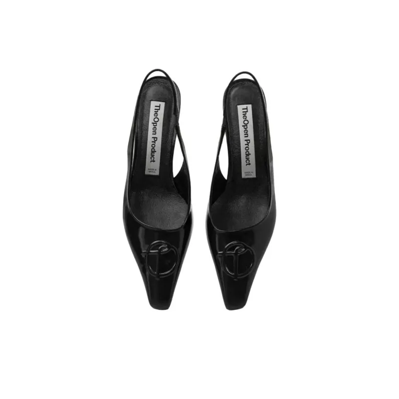 Open Yy Chunky Heel High Heels Women's Black-2