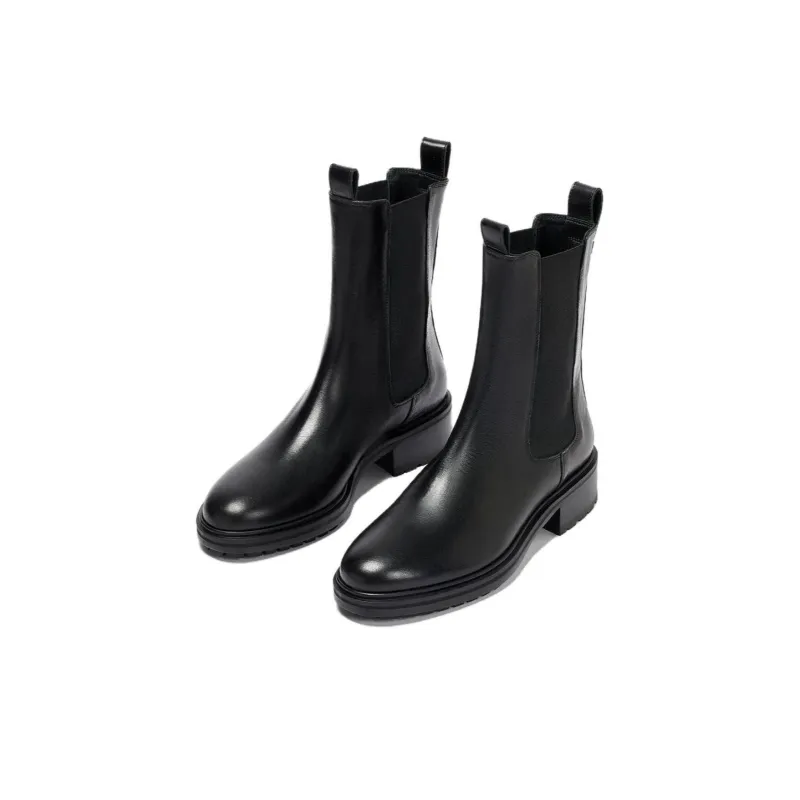 Aeyde Short Chelsea Boots 4.5cm Women's Black-2
