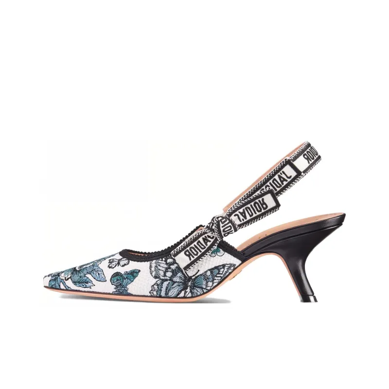 DIOR Slim Heel High Heels 6.5cm Women's Blue-0