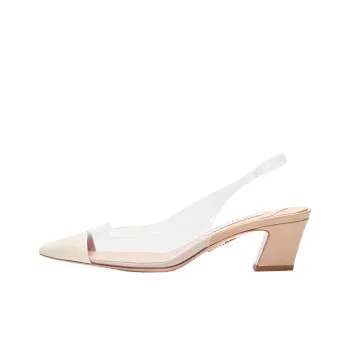 AQUAZZURA Naked Pump 50 Chunky Heel High Heels Women's Beige