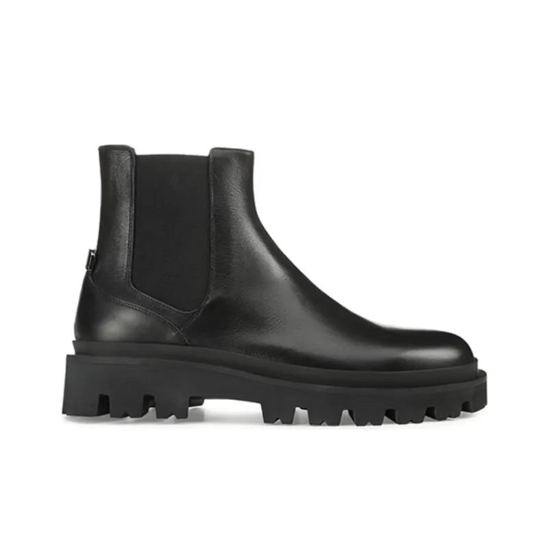 SERGIO ROSSI SR SIGNATURE Short Chelsea Boots Men's Black-1