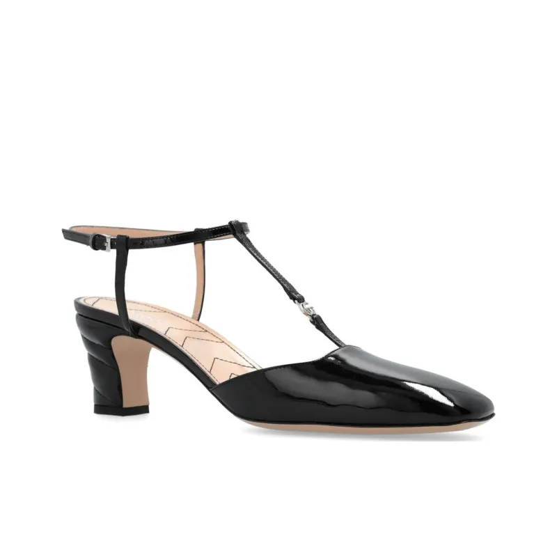 GUCCI Chunky Heel High Heels 5.5cm Women's Black-2