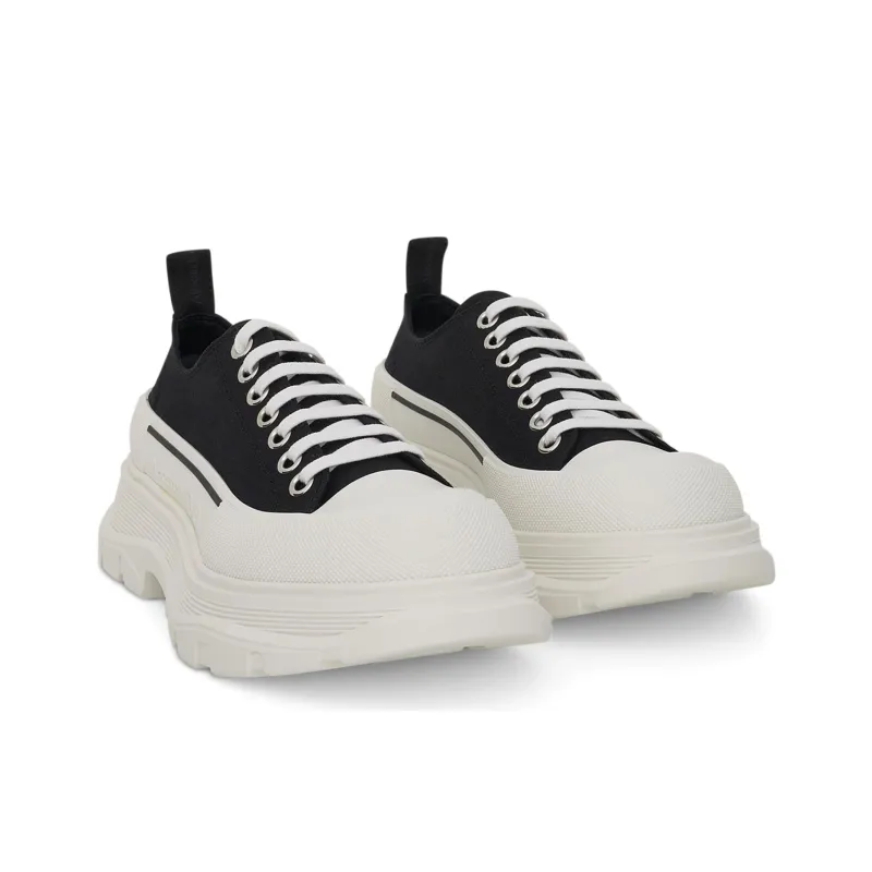 Alexander McQueen Tread Slick Lace Up 'Black White'-2