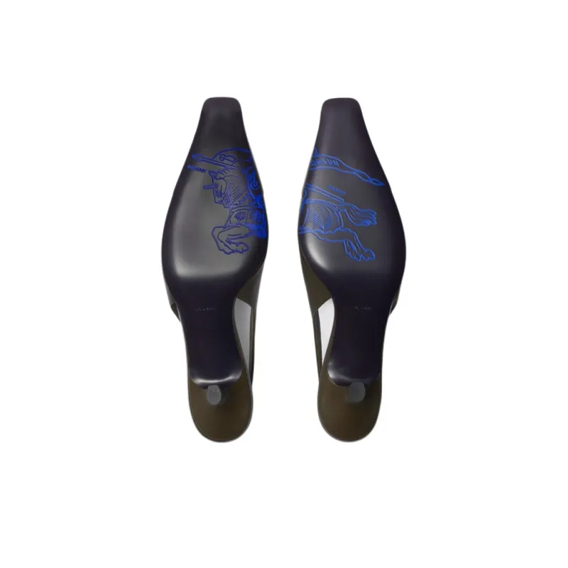 Burberry Chisel Slim Heel High Heels 5cm Women's Black-4