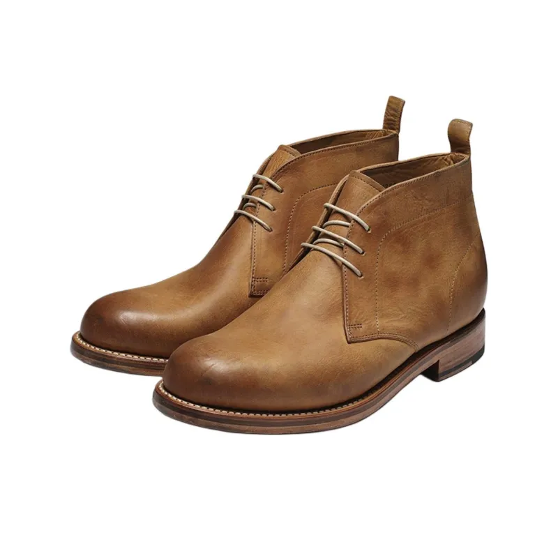 GRENSON Cheste Ankle Boots Men's Ginger Yellow-2