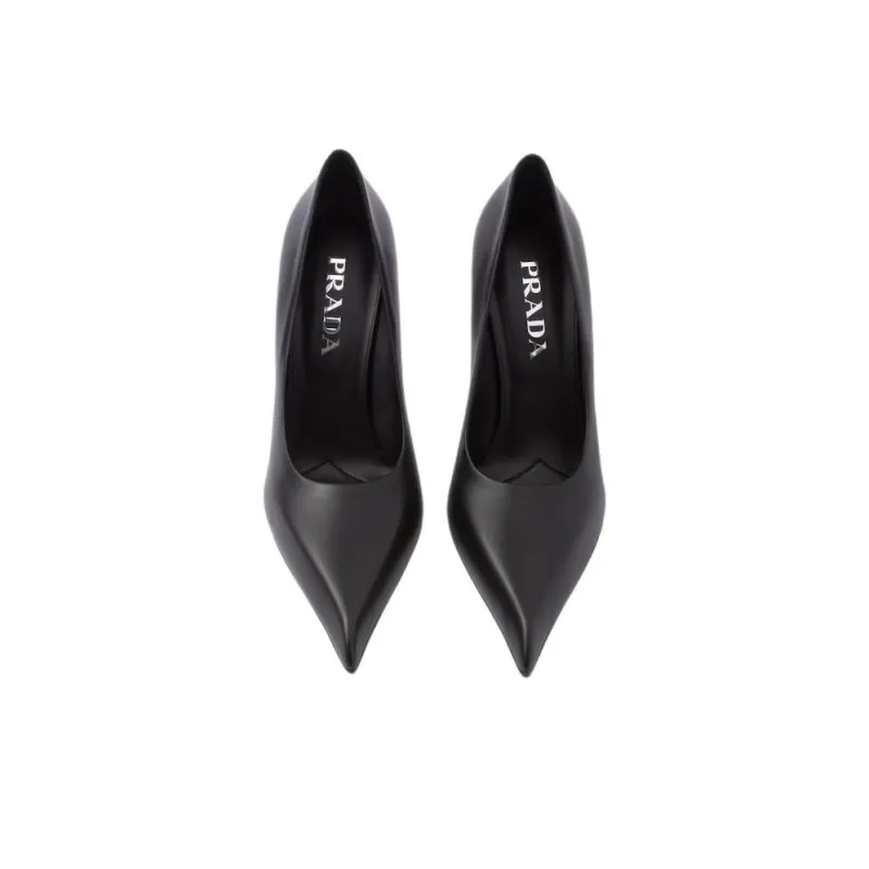 PRADA Slim Heel High Heels 8.5cm Women's Black-3